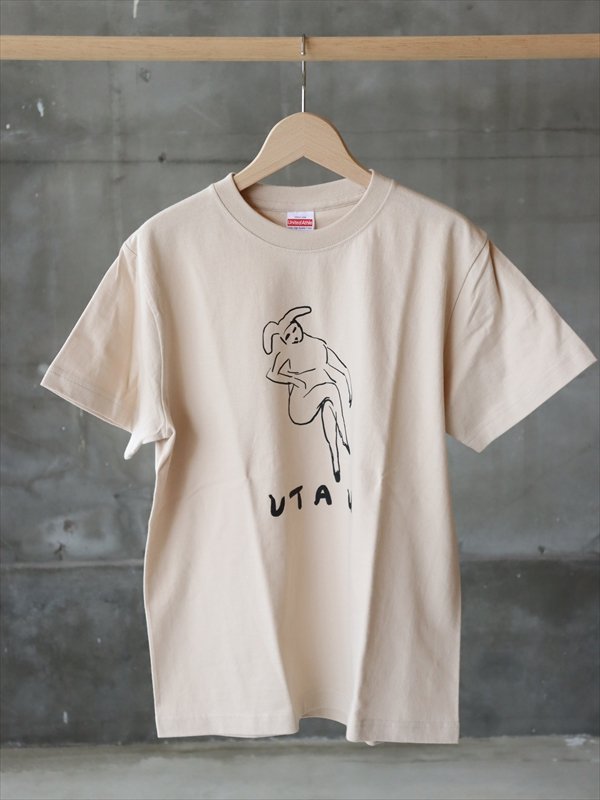 網中いづる Tシャツ UTAU うさぎ　サンドベージュ