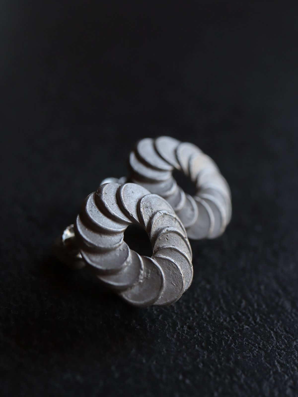 nakagawa kumiko Pattern Earring マル silver