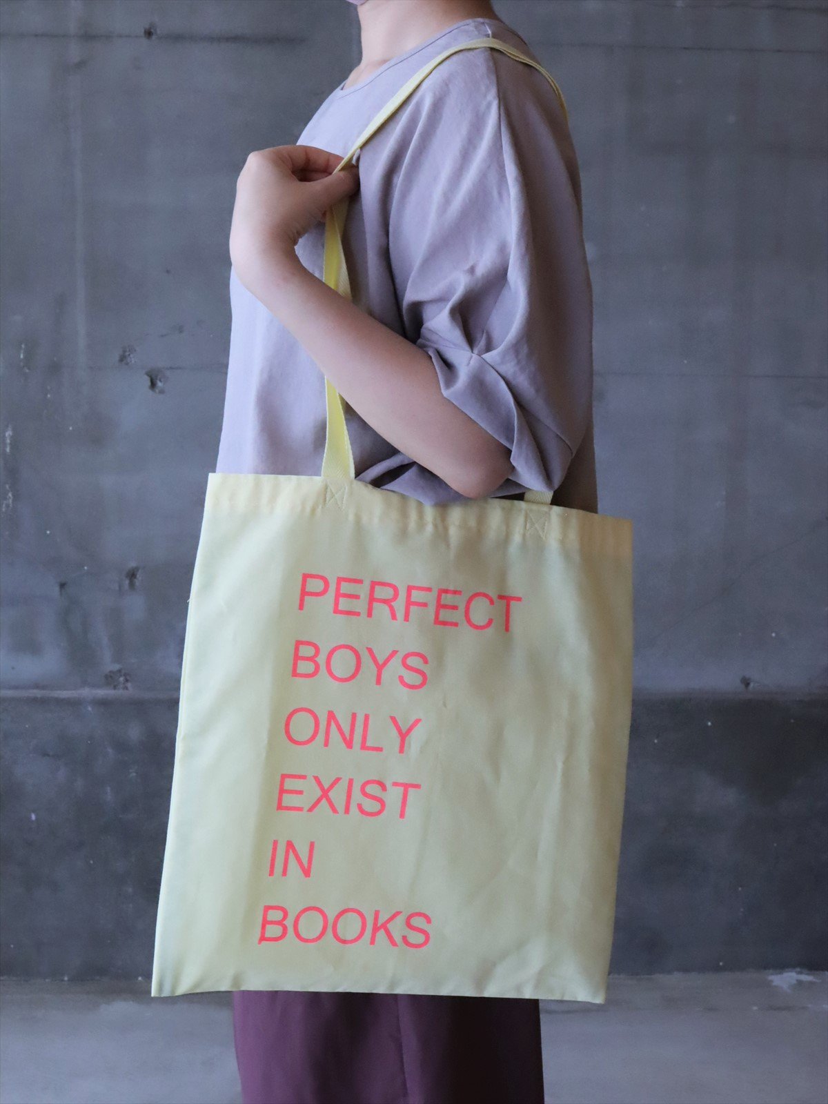 NINE STORIES　LOST GIRLS BOOKS tote bag yellow×pink