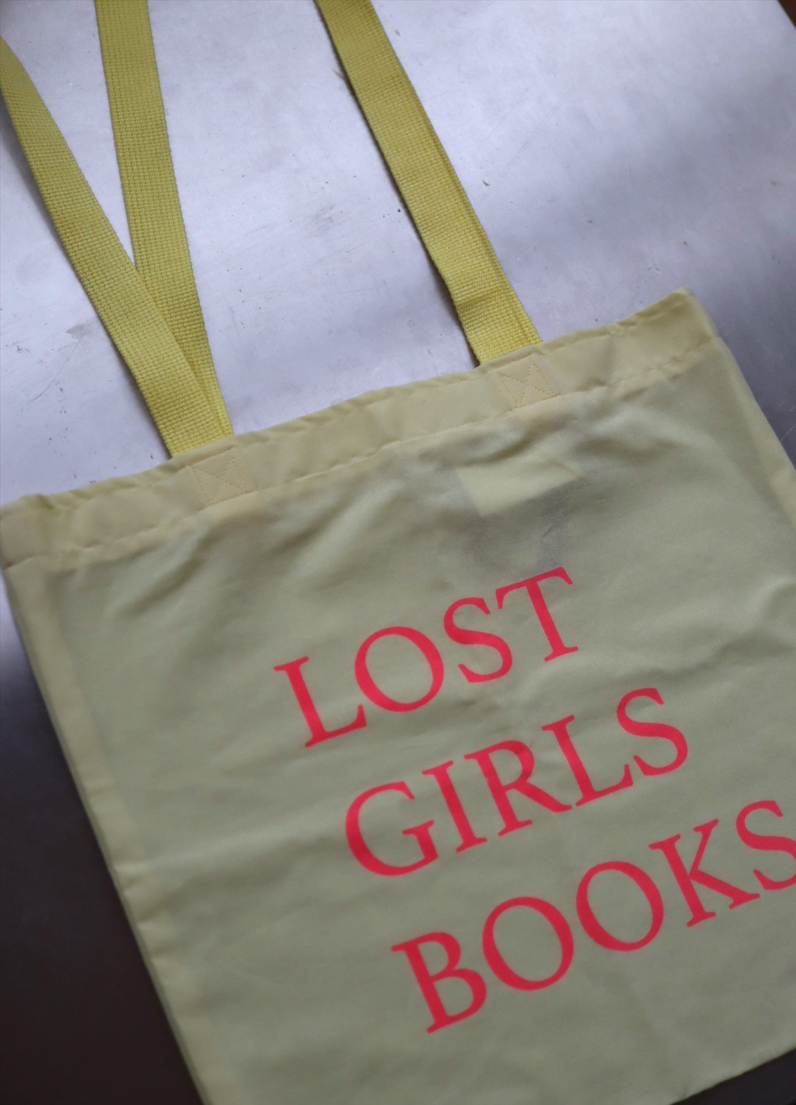 NINE STORIES　LOST GIRLS BOOKS tote bag yellow×pink