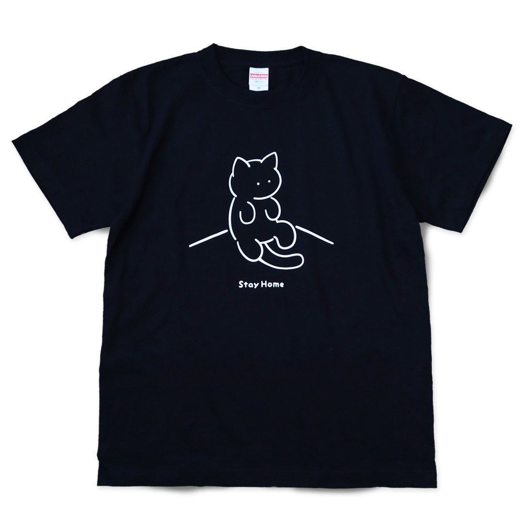 猫Tシャツ「ポーズ01」｜半袖Tシャツ - make3｜メイクプロジェクトのオンラインショップ