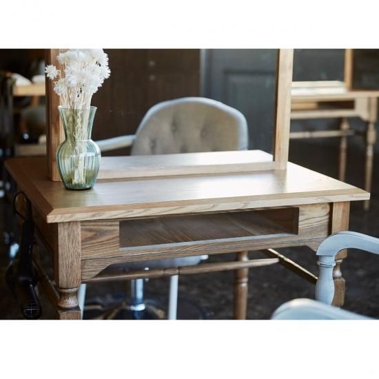 rii【シャビーシック】天然木製片面ドレッサーLOUISⅡ（ルイⅡ）WH シャビーシック】天然木製片面ドレッサーLOUISⅡ（ルイⅡ）BRの