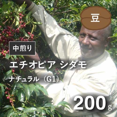 エチオピア イルガチェフェ ナチュラルG1 中煎り 200g（豆）農薬不使用