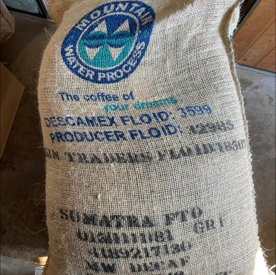 〈再入荷〉 カフェインレス コーヒー (デカフェ) 生豆 マンデリンG1（インドネシア アチェ スマトラ）5kg 農薬不使用 フェアトレード FLO認証