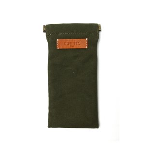 DIFFUSER ʥǥե塼ˡ ʥᥬ͡˥COTTON CANVAS SOFT EYEWEAR CASESG1025I Military Green&Orange leather