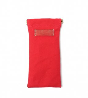 DIFFUSER ʥǥե塼ˡ ʥᥬ͡˥COTTON CANVAS SOFT EYEWEAR CASE SG1025K Red&Red Leather