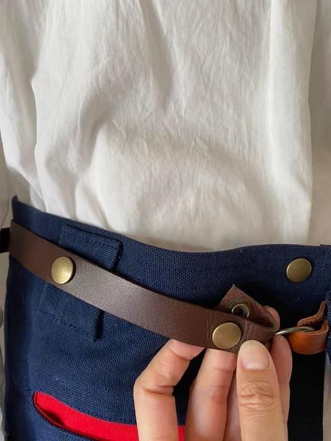 予約・ベルトエプロン（ネイビー×レッド） - Fu-ra