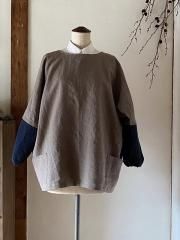 #24344 hungman21　ハルソラタンかっぽう着　オーダー salle de bal（サルデバル） エプロン ツーマイル シャツ かっぽう着