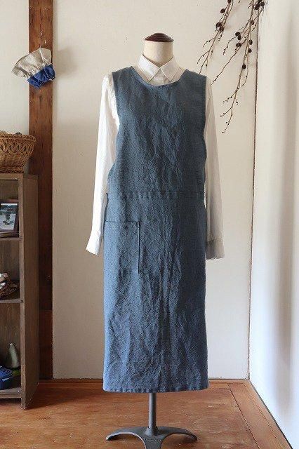 B02734 FU-ra ベルトエプロン オフホワイト×パープル B02734 FU-ra ベルトエプロン オフホワイト×パープル