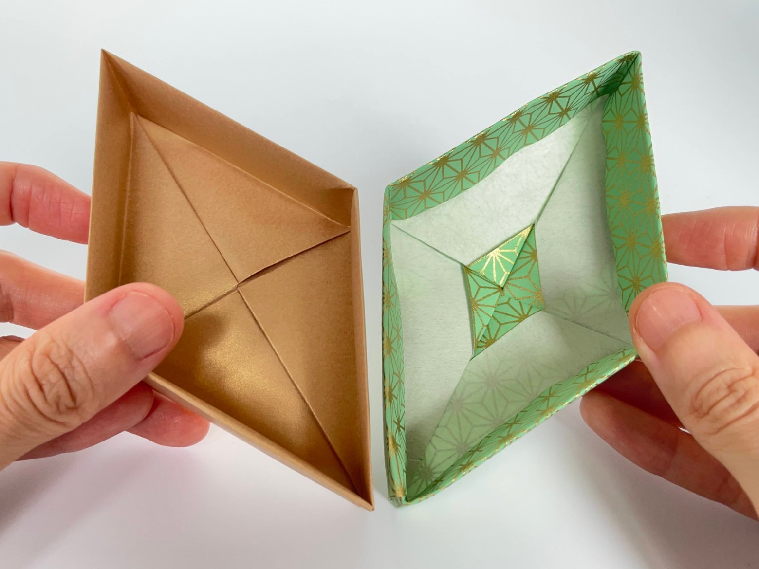 折り紙ひし形の箱6