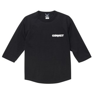 CONVICT ラグランTシャツ 七分袖 BLACK