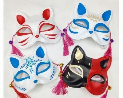 お面猫半面鈴付き12枚セット 卸売り価格で通販