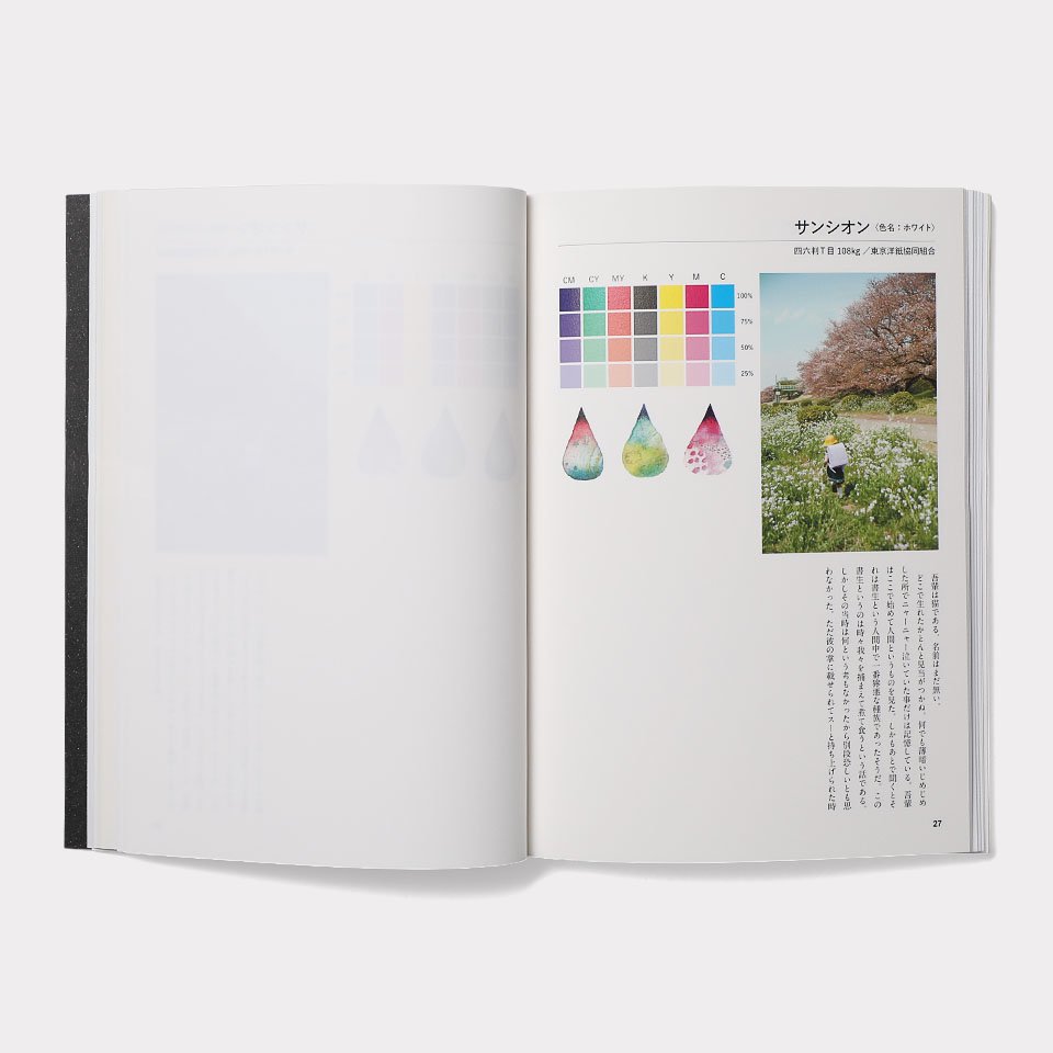 三田 印刷用紙サンプルBOOK 200種類以上の印刷用紙に、同絵柄・文字を 