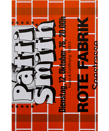 Patti Smith Group Live in Zurich, October 1976/Dominik Bachmann