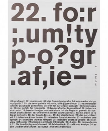 22. bundestreffen forum typografie