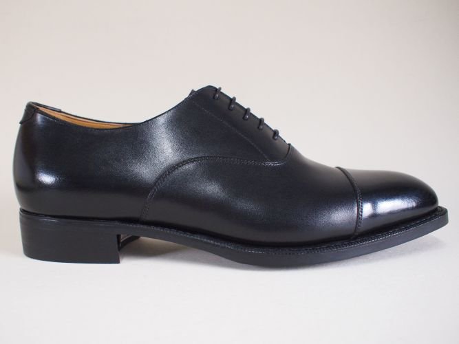 キャップトゥオックスフォード ラバーソール ブラック 26.0cm（在庫あり） - オーダメイド革靴販売・高級紳士革靴通販　Pancia（パンチャ）