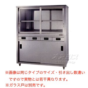 東製作所（azuma） 食器戸棚 両面引出し付両面引違戸 ACSWO-1200L【法人様向け】