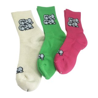 GKQ Socks [WHITE, GREEN, PINK]