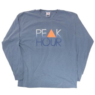 ‘PE▲K HOUR’ Garment Dyed L/S T-Shirt [BLUE JEAN]
