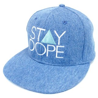 ’ST▲Y DOPE’ Denim Snapback Cap [LIGHT BLUE]