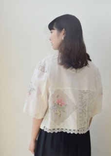 Tablecloth remake blouse