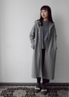 press wool hooded coat