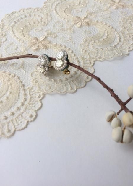 Trace/white・gray ピアス・イヤリング | tamas タマス