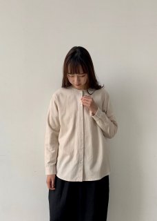 evam eva / cotton wool nocollar shirt,