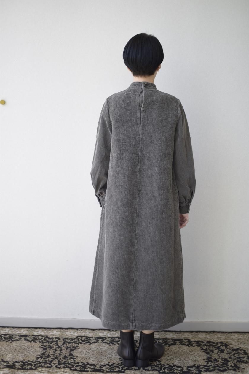 Flower of life Sashiko work long dress - c a b i n e t O N L I N E