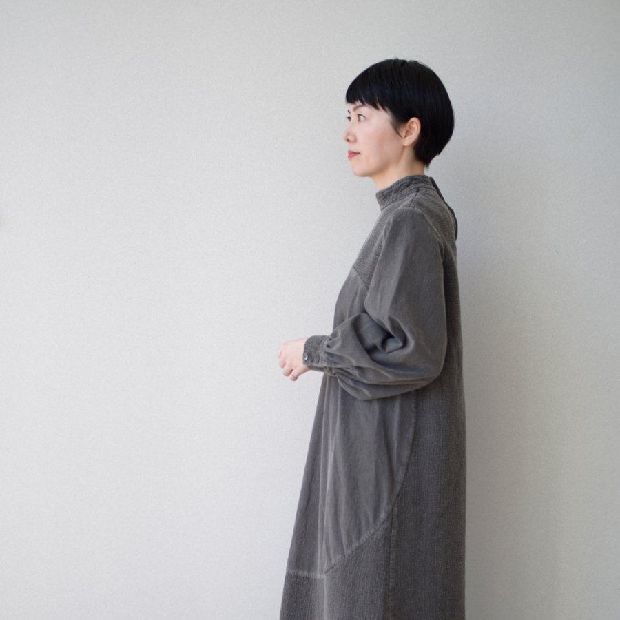 Flower of life Sashiko work long dress - c a b i n e t O N L I N E S T O R E