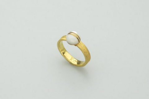 Nagi flat-ring (brass / K18GP)