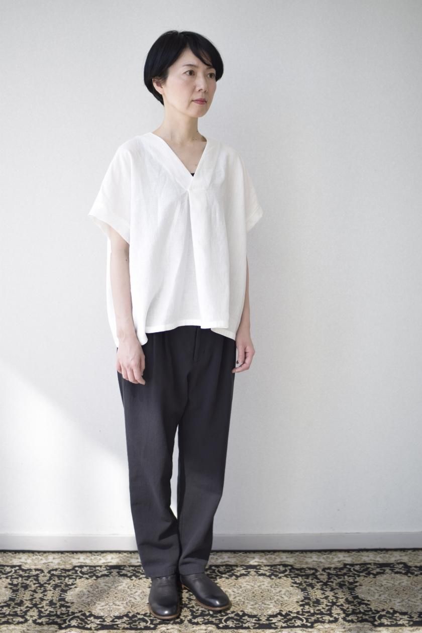 Evam Eva Water Linen V Neck Pullover Ecru M Size | eBay