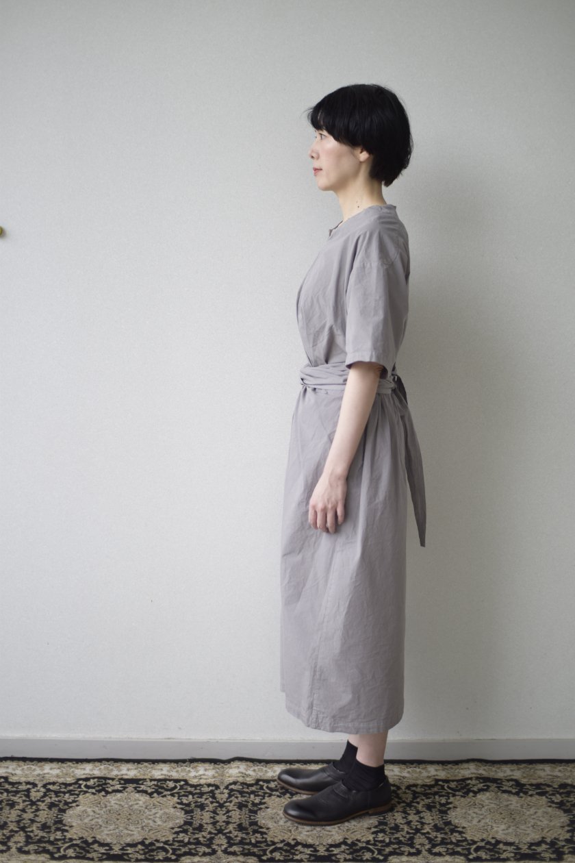 Wrapped short sleeves dress - cabinet ONLINE STORE