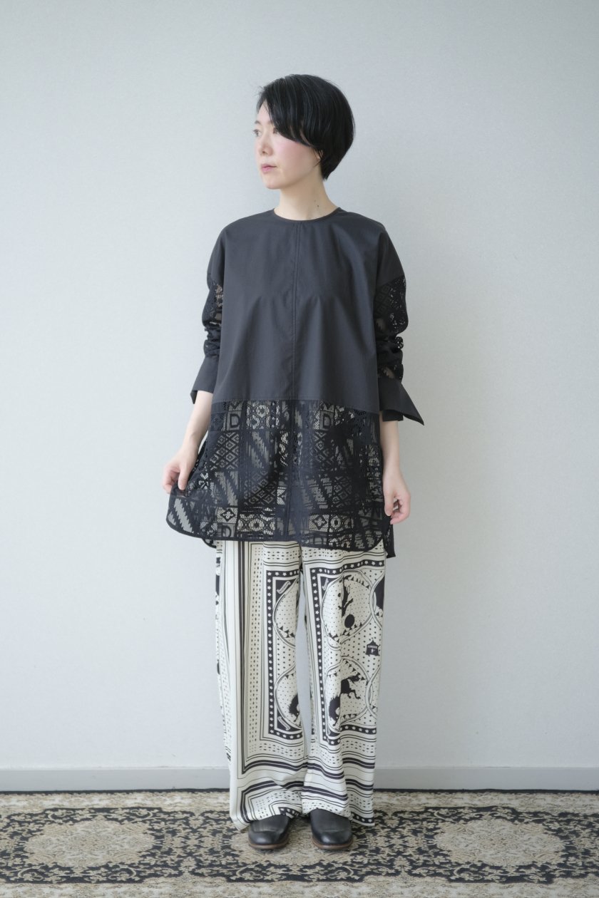 SQUARE LACE BLOUSE - cabinet ONLINE STORE