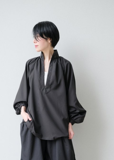 YAB-YAM / PUFFY SMOCK,Black