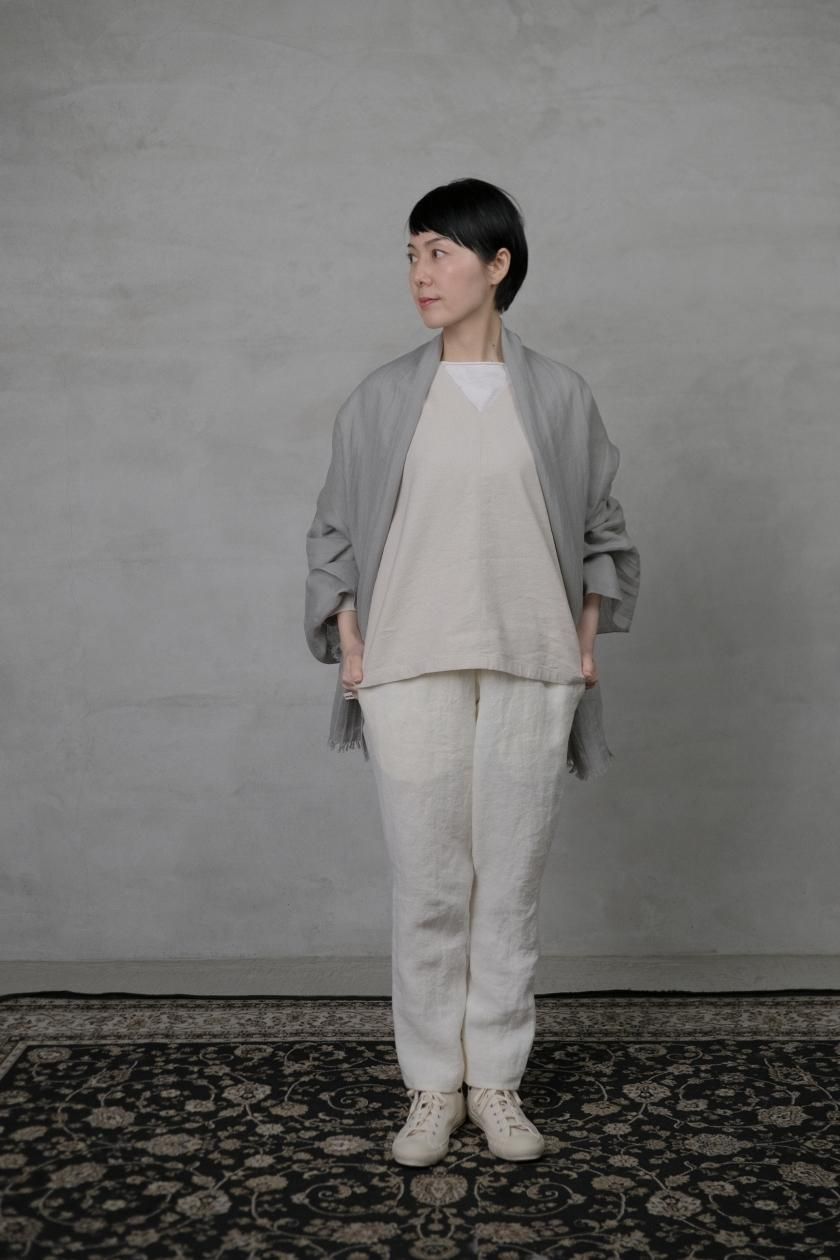 evam eva / cotton linen stole, - c a b i n e t O N L I N E