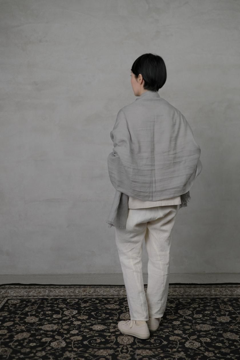 evameva エヴァムエヴァ　linen cashmere stole evam eva(エヴァム エヴァ)【2019aw新作】リネンカシミヤ