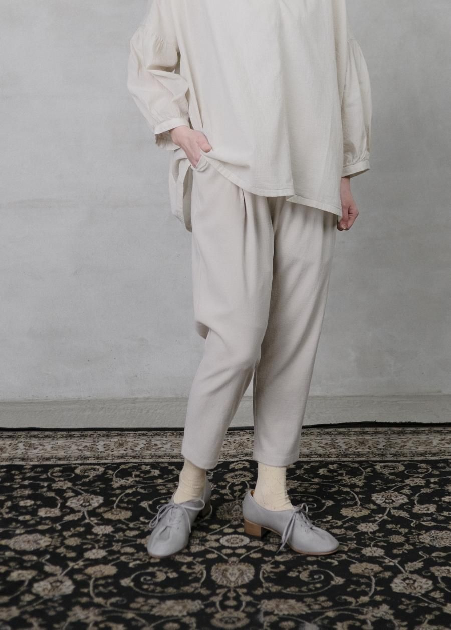 Evam eva / cotton narrow tuck pants - c a b i n e t