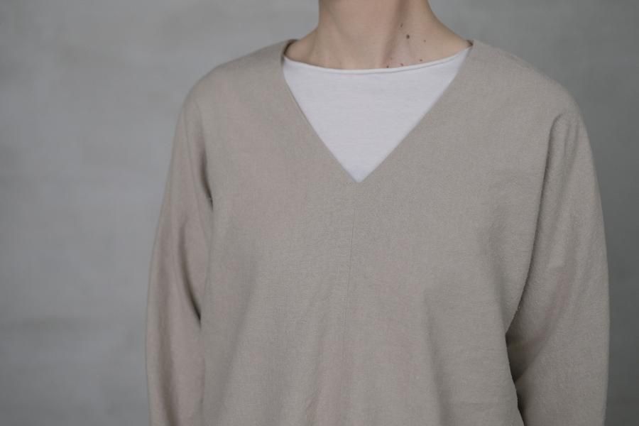 トップス evam eva water linen v neck pullover Evam Eva Water Linen V Neck Pullover Ecru M Size | eBay