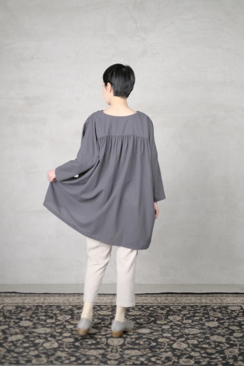 evam eva コットンチュニック evam eva 2023ss 新作 《ドライコットン チュニック》 天竺編み