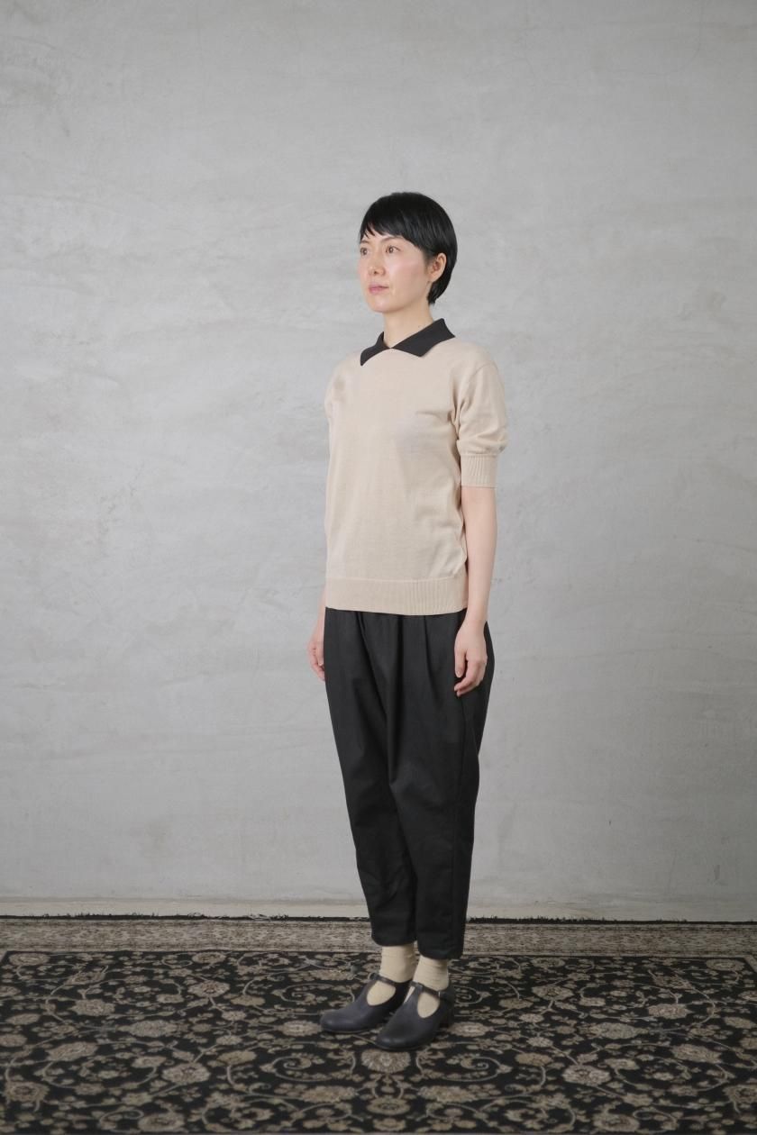 atelier naruse / コットン衿付きニット - c a b i n e t