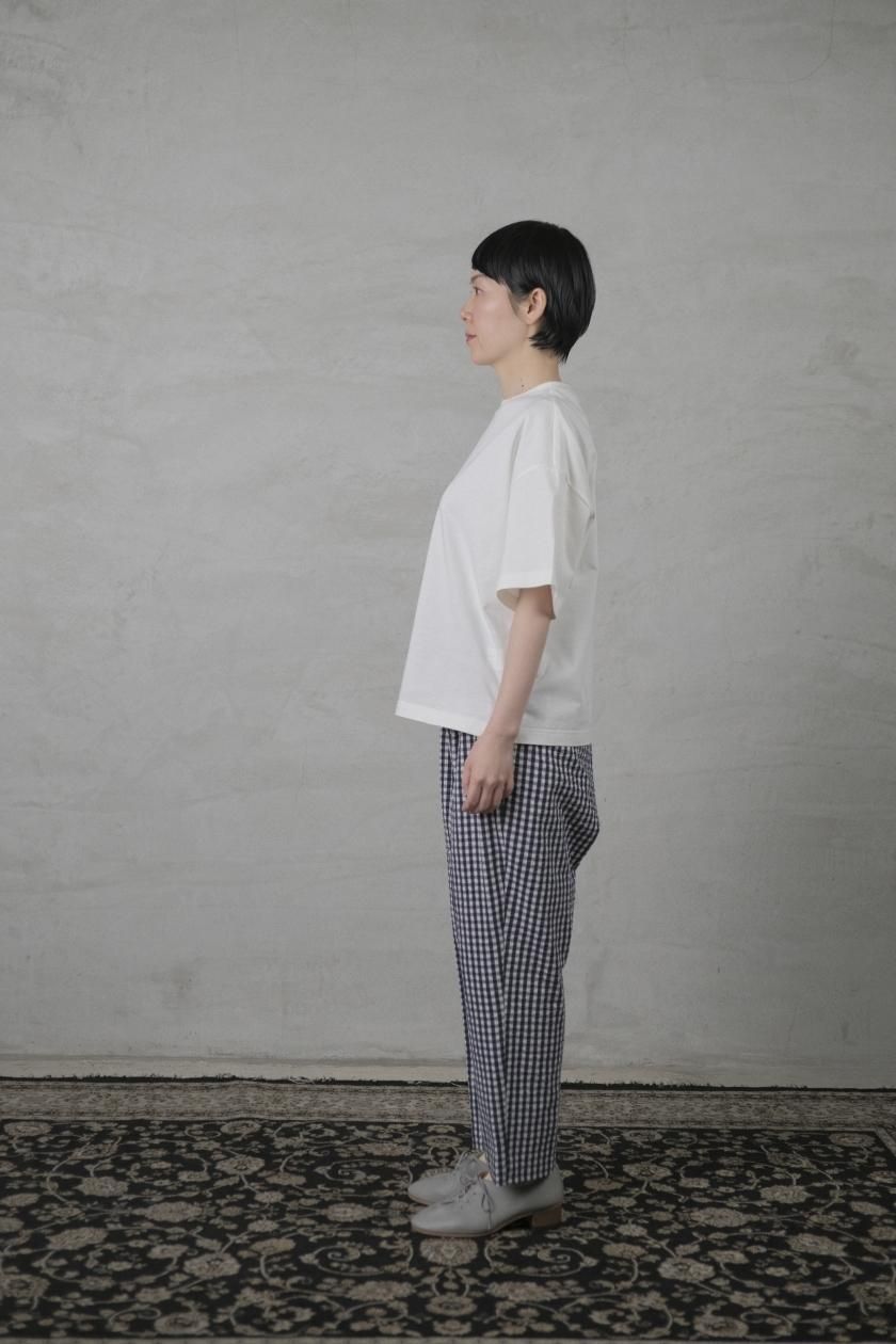 Cotton House Aya コットン リネン テーパード パンツ チェック Cotton House Aya コットン リネン テーパード パンツ チェック
