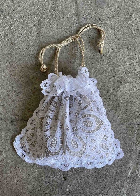 Batten lace handbag