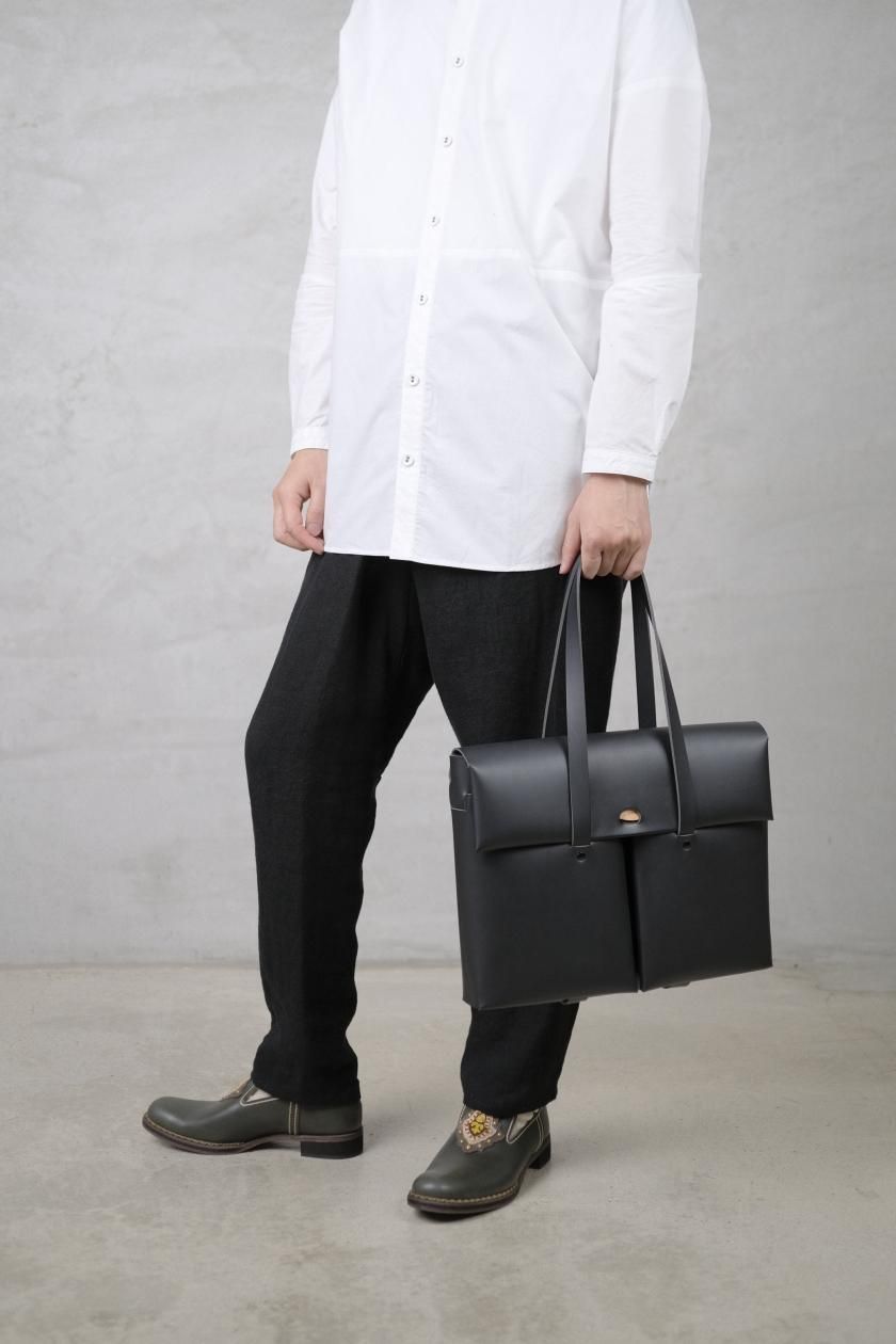 irose イロセ パンチングカウレザーカゴフラットバッグ bag-k06