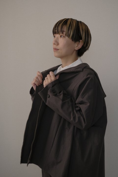 cotton hooded short coat