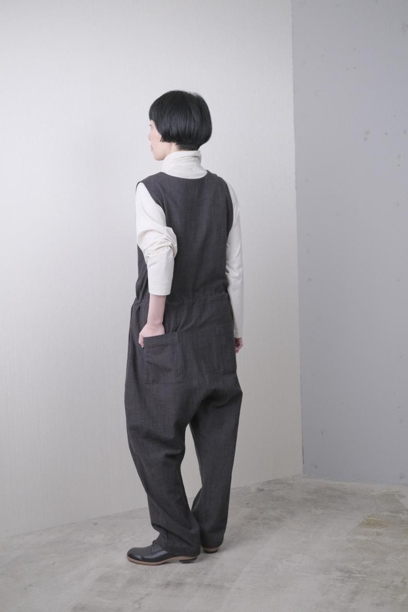 neat コットンカルゼ オーバーオール