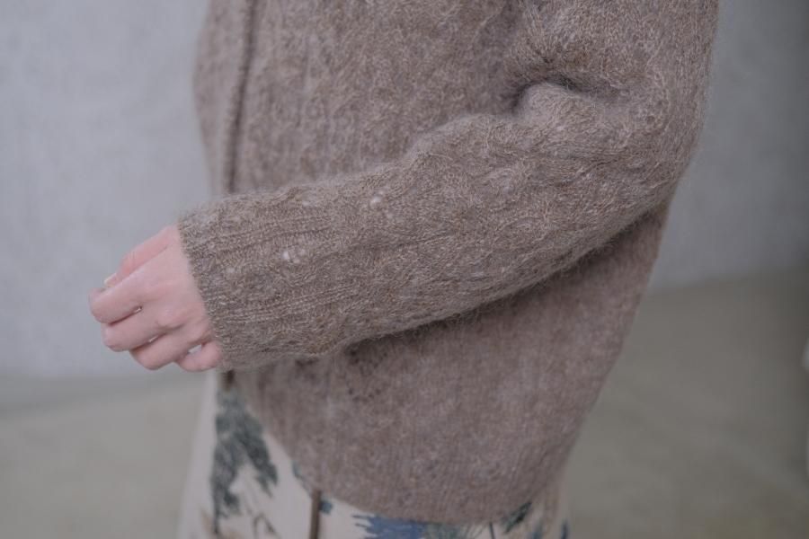 【24AW】エブール　カーディガン　モヘア　アルパカ 24AW】エブール カーディガン モヘア アルパカ