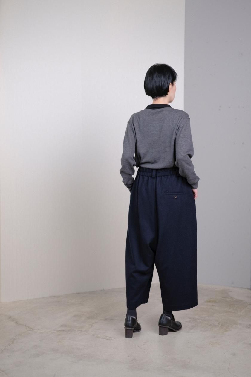 【新品】アトリエナルセ2024AWウールフラノガウチョパンツブラックウォッチ atelier naruse アトリエナルセ wool frano gaucho pants