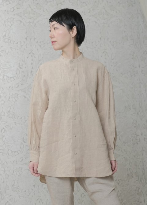 COSMIC WONDER / High count linen classic shirt,