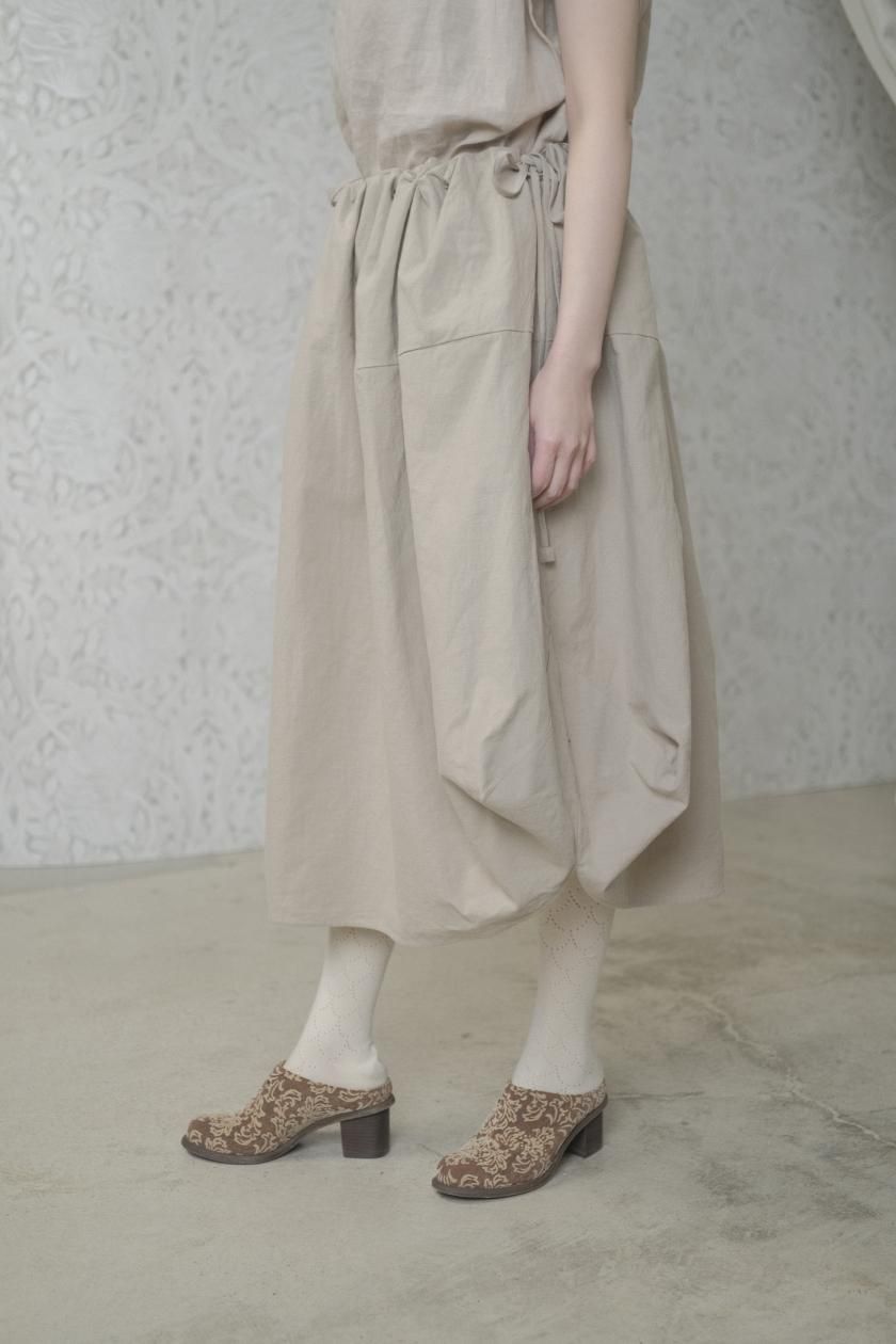 COSMIC WONDER / Classic back satin drawstring bag skirt